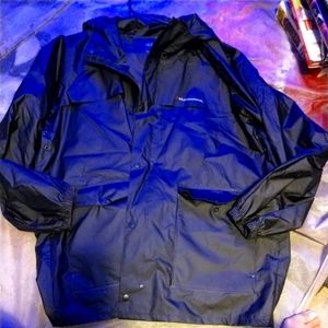 New Weatherproof 2pc Jacket and Pants RAIN Gear Blue LARGE
